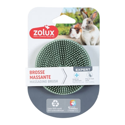 Zolux Gummibürste Nahaufnahme – sanfte Fellpflege und Massage für Nagetiere
