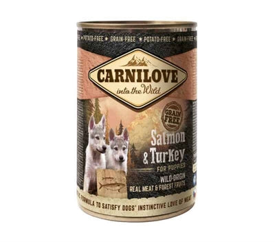 Carnilove Welpen-Nassfutter mit Lachs und Truthahn in der Dose proteinreich