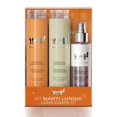 Yuup! Kit Lange Mäntel – Pflegeset für langhaarige Hunde mit Shampoo und Spülung