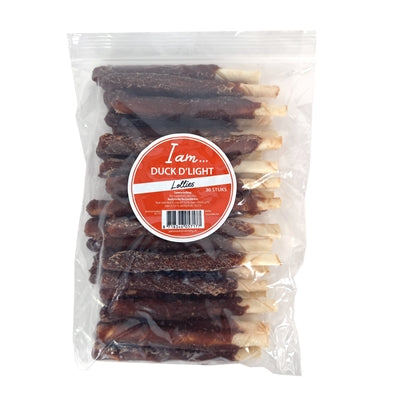 I Am D'light Enten-Lollies – Nahaufnahme der Hundekausnacks