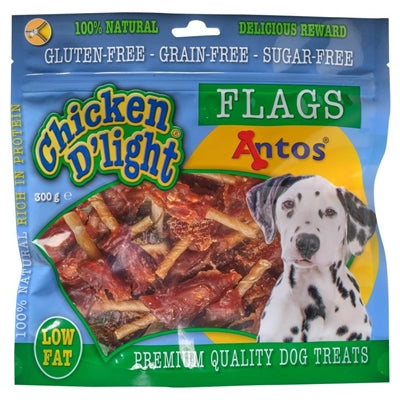 Antos Hähnchen D'light Fahnen – Kausnacks aus Hühnchenfleisch für Hunde