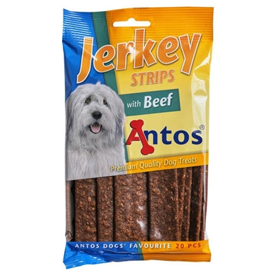 Antos Jerky-Streifen Rindfleisch – getrocknete Kausnacks für Hunde