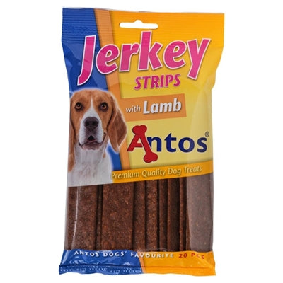Antos Dörrfleischstreifen vom Lamm – getrocknete Hundesnacks aus Lammfleisch
