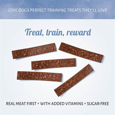 Antos Lamm Dörrfleisch-Streifen – Nahaufnahme der Fleischstücke für Hunde