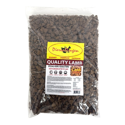 Budget Premium Lamm Katzenfutter – Verpackung mit Zusammensetzung und Analyse