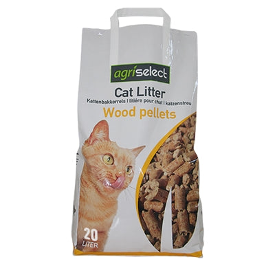 Agriselect Holzpellets Katzenstreu – natürliches und saugstarkes Katzenstreu aus Holz