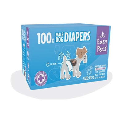 Easypets Hundewindel männlich – Nahaufnahme Material und Verschluss