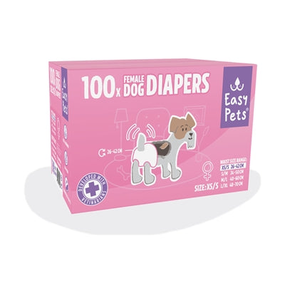 Easypets Hundewindeln für Hündinnen super saugfähig atmungsaktiv 100 Stück