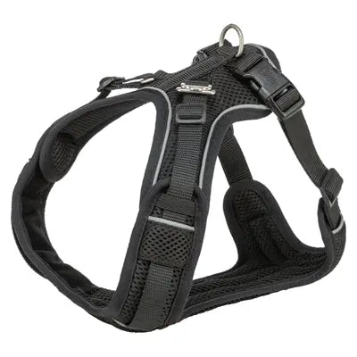 Trixie Hundegeschirr Premium Flexmesh Breite Brust Schwarz