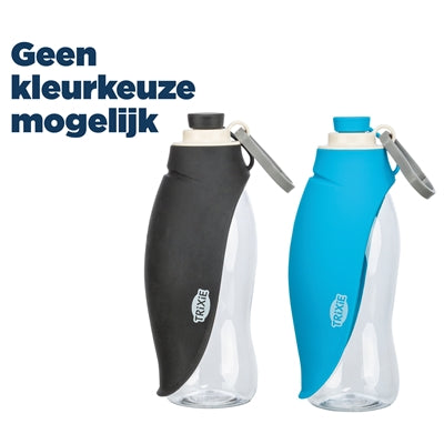 Trixie Trinkflasche mit Silikon-Tablett sortiert – tragbare Hundetrinkflasche für unterwegs