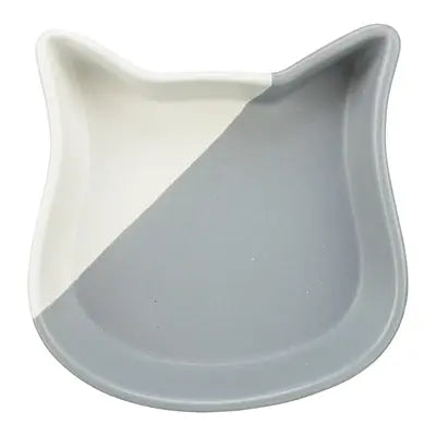 Trixie Fressnapf Katze Keramik Grau/Weiss
