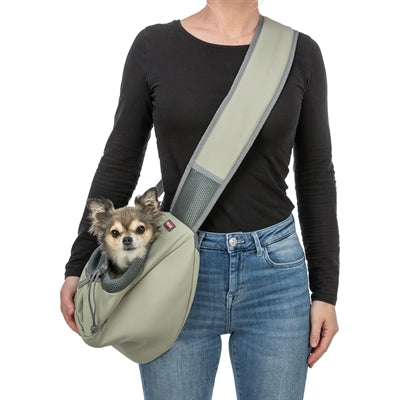 Trixie Bauchtasche Hunde-Tragetasche Hellgrün mit Hund
