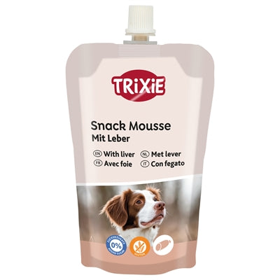 Trixie Snack-Mousse mit Leber cremiger Hundesnack – Tube Frontansicht