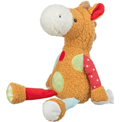 Trixie Patchwork Pferd Plüsch – kuscheliges Hundespielzeug aus buntem Patchwork-Stoff