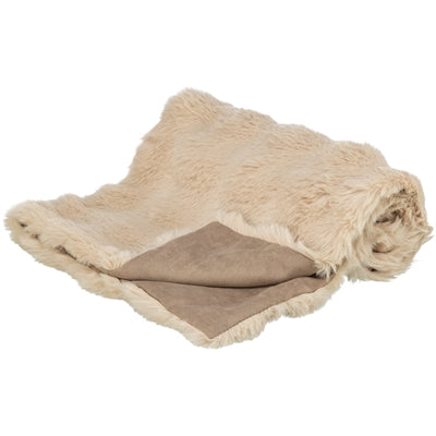 Trixie Hundedecke Elli sand – weiche Kuscheldecke für Hunde in warmem Sandton
