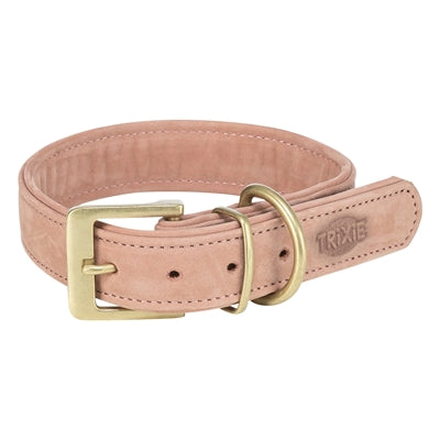 Lederhalsband Trixie Hund rosa Schnalle Seitenansicht