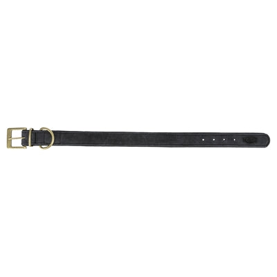 Trixie Halsband Echtleder schwarz Nahaufnahme Material Textur