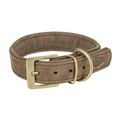 Lederhalsband Trixie Hund braun Schnalle Seitenansicht