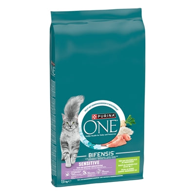 Purina One Sensitive Pute Katzenfutter Verpackung Rückseite
