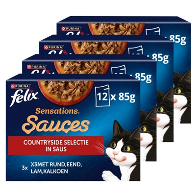 Felix Empfindungen Land Auswahl in Sauce Katzennassfutter Multipack