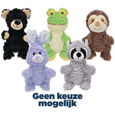 Multipet Wrinkleez knisterndes Hundespielzeug sortierte Tierfiguren Frontansicht
