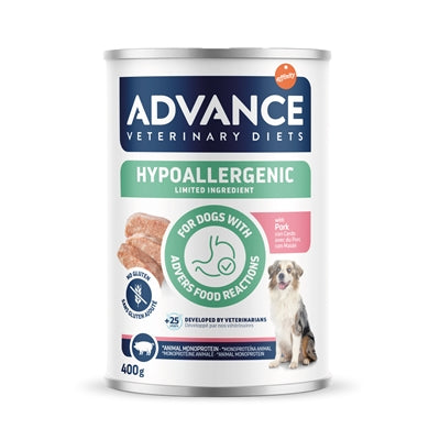 Advance Veterinary Diet Nassfutter für Hunde hypoallergen mit Schweinefleisch – Allergiediät
