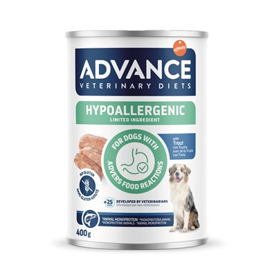 Advance Veterinary Diet Nassfutter für Hunde hypoallergen mit Forelle – Diätfutter bei Allergien