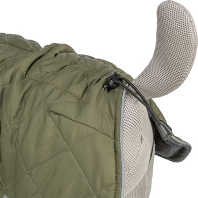 Trixie Hundejacke Minot olivgrün – Nahaufnahme Material und Nähte