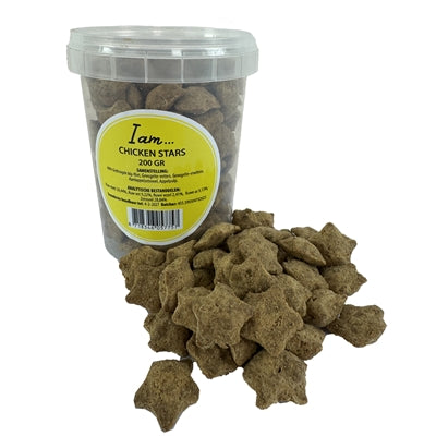 I Am Hühner-Sterne weicher Hundesnack, Frontansicht Verpackung