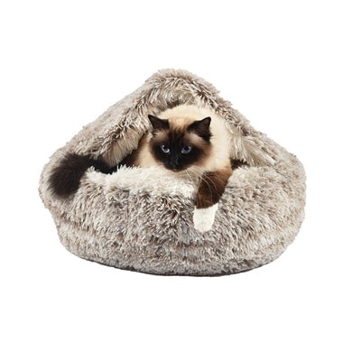 Croci Katzenkorb Iglu beige weiß meliert, gemütliche Katzenhöhle