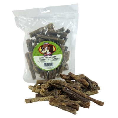 Petsnack Buffalo Twist Kausnack aus getrockneter Büffelblase für Hunde