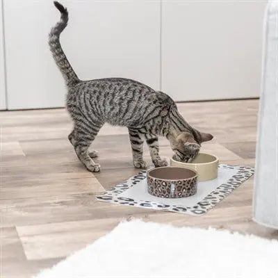 Trixie Futter / Trinknapf Leo Katze Keramik Panther Print Assorti