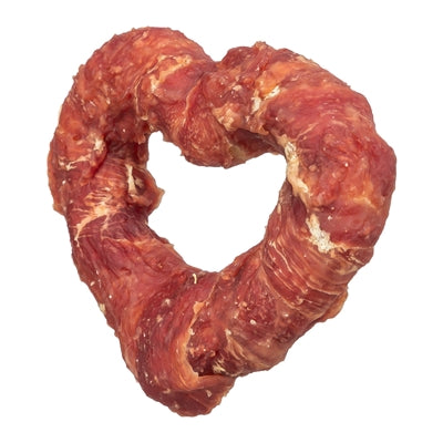 Hunde-Kausnack Trixie Denta Fun Herz Entenbrust Nahaufnahme