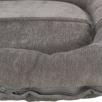 Trixie Hundekissen Lennox grau oval Stoffqualität Detailaufnahme