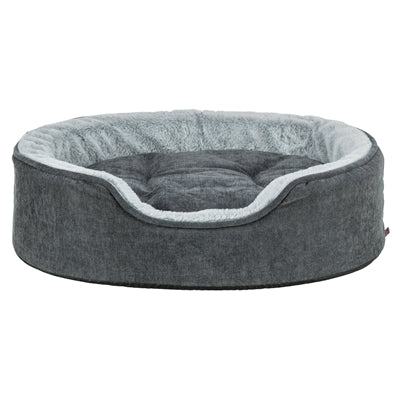 Hunde-Schlafplatz Trixie Vital Lino oval grau Seitenansicht