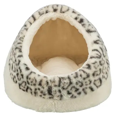 Trixie Katzenkorb Iglu Leo Plüsch Creme / Pantherdruck