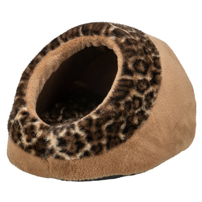 Trixie Leo Iglu Katzenkorb braun Panther – Draufsicht