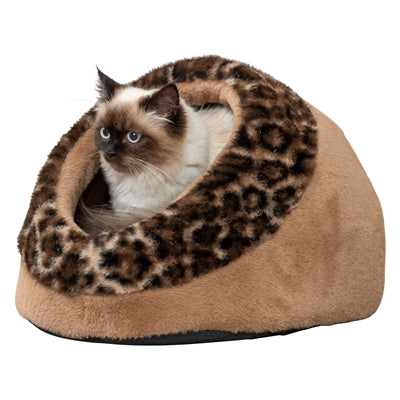 Katzenkorb Iglu Trixie Leo braun – herausnehmbares Innenkissen
