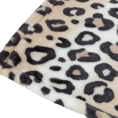 Trixie Hundedecke Leo Soft Plüsch Panther Print Creme
