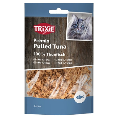 Trixie Premio Pulled Tuna Katzensnack – 100% Thunfisch Leckerli für Katzen
