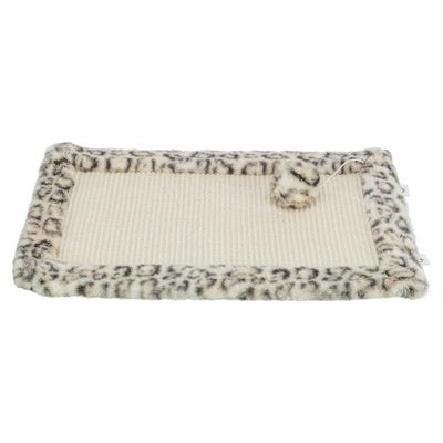 Trixie Leo Panther-Print Kratzmatte für Katzen in Creme – Frontansicht