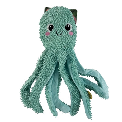 Fofos zäher Oktopus blau Spielzeug für Hunde Größenvergleich