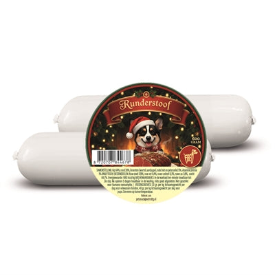 Freds Rindergulaschwurst weiche Fleischwurst für Hunde mit 94% Fleischanteil 2x200g