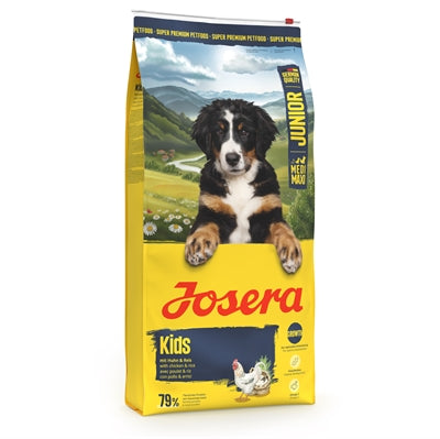 Josera Kids Junior Hundefutter mit Lachsöl und L-Carnitin Rückseite Zusammensetzung