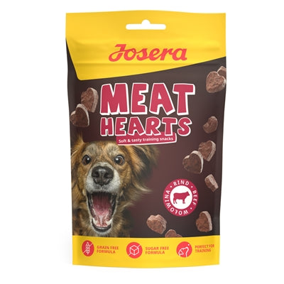 Josera Meat Hearts weiche herzförmige Hundesnacks mit Rindfleisch getreidefrei