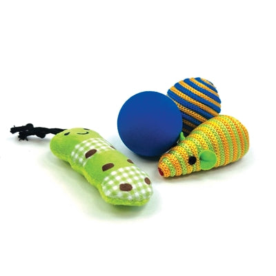 Happy Pet Raupe Multipack Detail – Plüsch-Raupe und Ball für verspielte Katzen