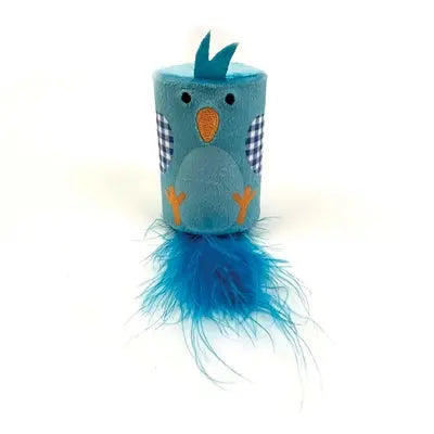 Happy Pet Tabby Patch Vogel Rasseln Und Rollen Blau