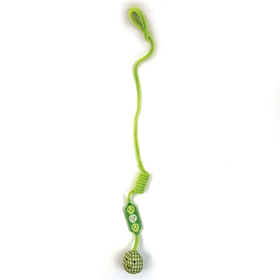 Happy Pet Erbse Bungee Spielzeug – Katzenangel mit elastischer Schnur und Plüsch-Erbsen