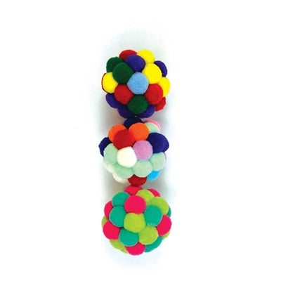 Happy Pet Tabby Patch Pom Pom Ball Assorted
