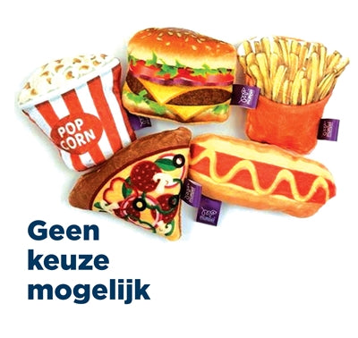 Happy Pet Fast Food Katzenspielzeug mit Katzenminze – Pizza, Burger und Pommes für verspielte Katzen